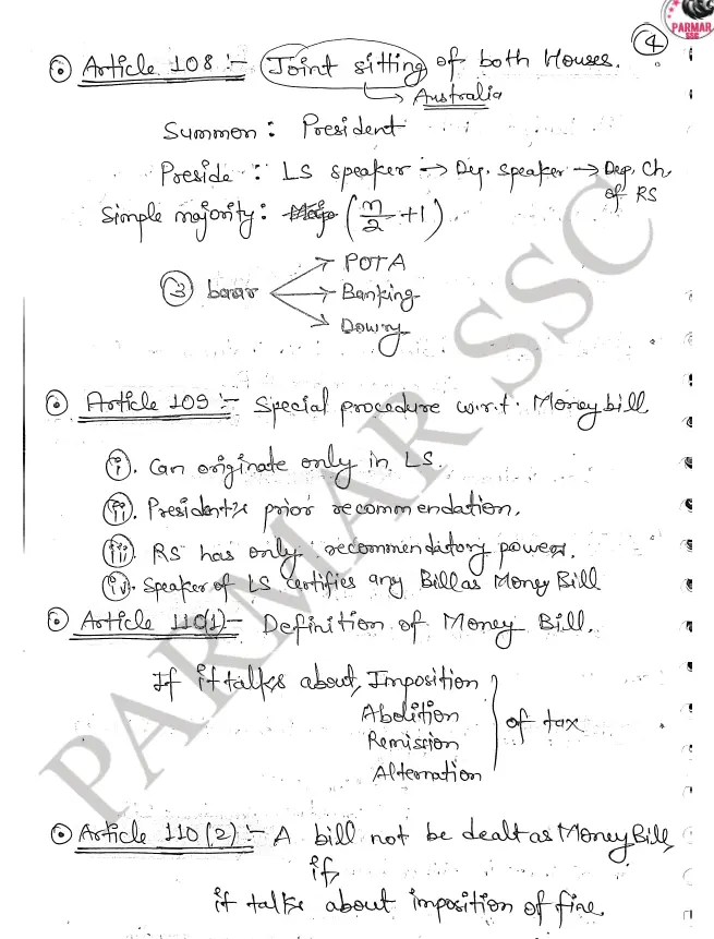 new Parmar SSC Polity Notes PDF Download